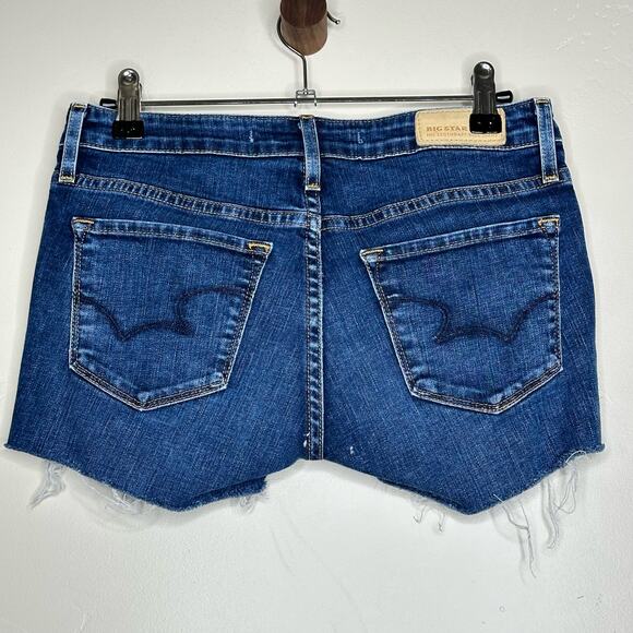 Big Star Low Rise Cut Off Denim Shorts Size 26 - Picture 6 of 8